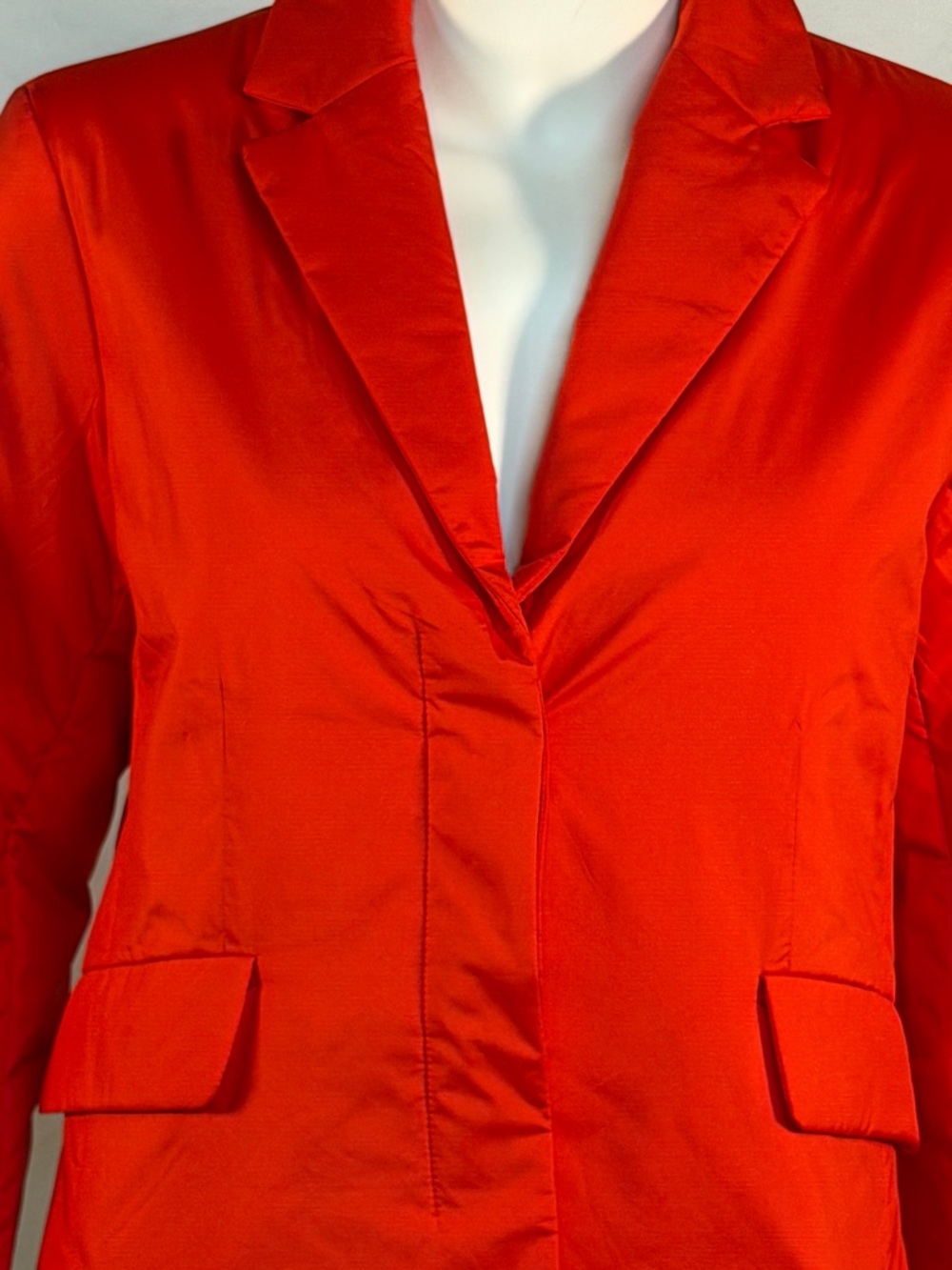 Lilla P Vibrant Red Single-Button Puff Blazer - Picture 4 of 11